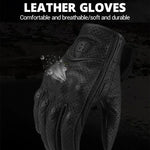 ถุงมือหนังขี่มอเตอร์ไซค์ GHOST RACING GR-ST06 ถุงมือสัมผัสหน้าจอ ระบายอากาศ ป้องกันการตก, M, L, XL
