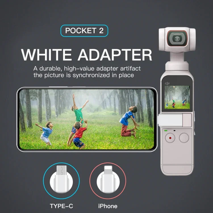 อะแดปเตอร์สมาร์ทโฟน RCSTQ สำหรับ DJI OSMO Pocket 1/2, 8 พิน