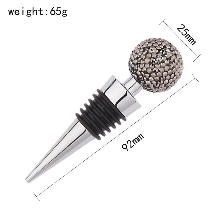 จุกปิดขวดไวน์คริสตัลบอล สีแดง โลหะผสมสังกะสีรูปเพชร ปิดผนึกขวดไวน์ สีขาว สีชมพู สีแดงเข้ม สีดำ สีดำเงา AB สีน้ำทะเล