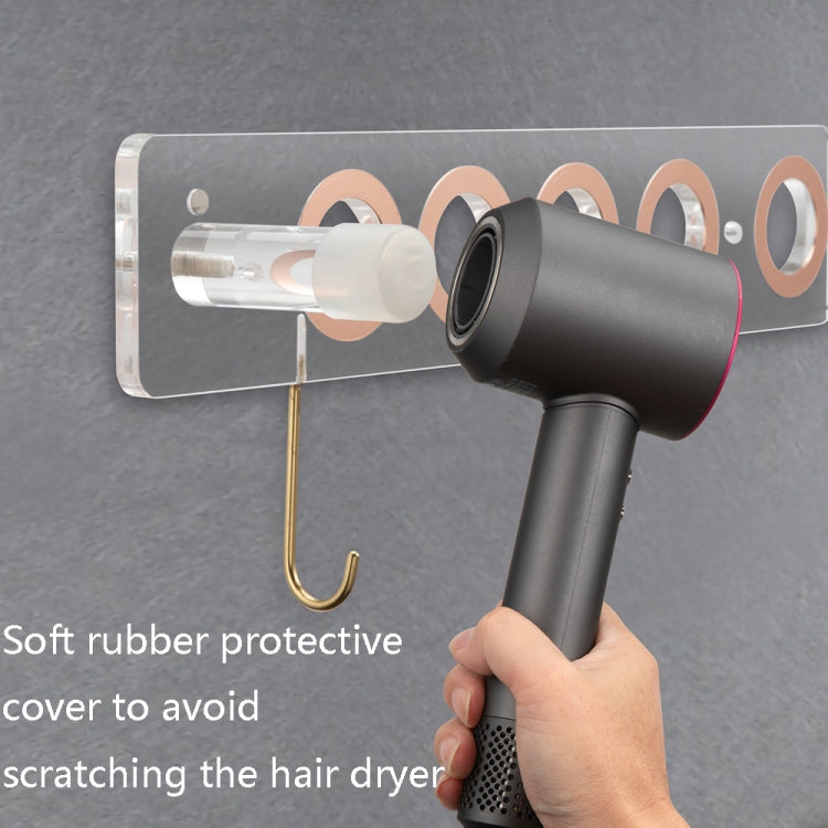 ขาตั้งเก็บไดร์เป่าผมอะคริลิคแบบไม่ต้องเจาะ สำหรับไดร์ Dyson, JD01 (ใส), JD01 (ดำ)