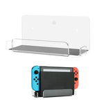 ขาตั้งเก็บเครื่องเกมติดผนัง อุปกรณ์เก็บเครื่องเกมสำหรับ Nintendo Switch, อะคริลิกสีดำ, อะคริลิกใส