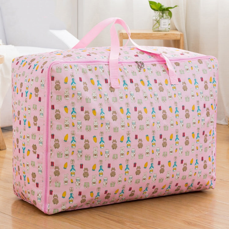 Oxford Cloth Quilt Moisture-Proof & Waterproof Storage Bag Zipper Portable Moving Luggage Bag, 70x50x30cm