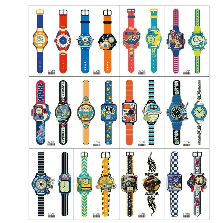 สติ๊กเกอร์รอยสักการ์ตูนเรืองแสงกันน้ำสำหรับเด็ก 20 ชิ้น, Ei-289, EI-290, Ei-291, EI-292, Ei-293, Ei-294, Ei-295, Ei-296, Ei-297, Ei-298, Ei-299, EI-300