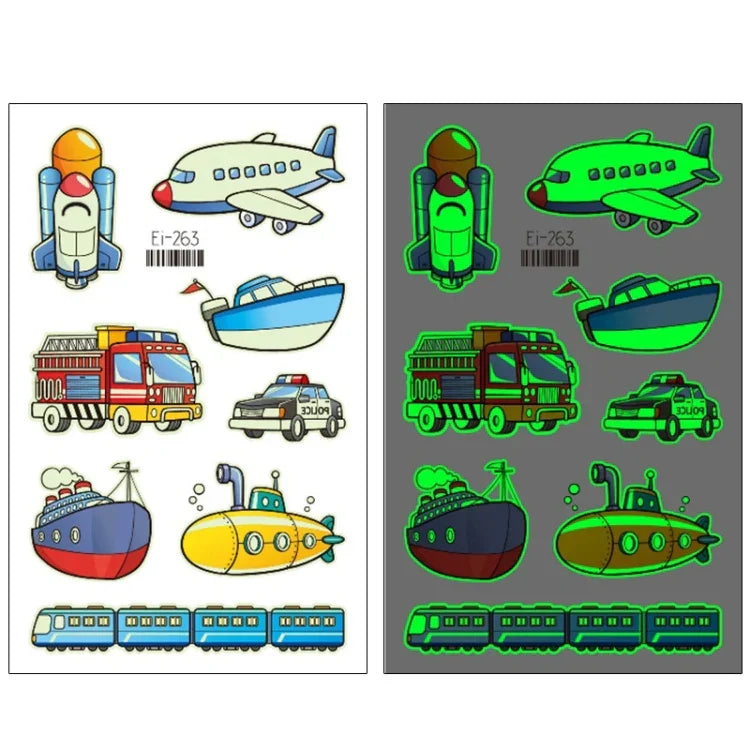 สติ๊กเกอร์รอยสักรถขนส่งการ์ตูนเรืองแสงกันน้ำสำหรับเด็ก 20 ชิ้น, Ei-261, Ei-262, Ei-263, Ei-264, Ei-265, Ei-266, Ei-267, Ei-268, Ei-269, Ei-270, Ei-271, Ei-272, Ei-273, Ei-274, Ei-275, Ei-276