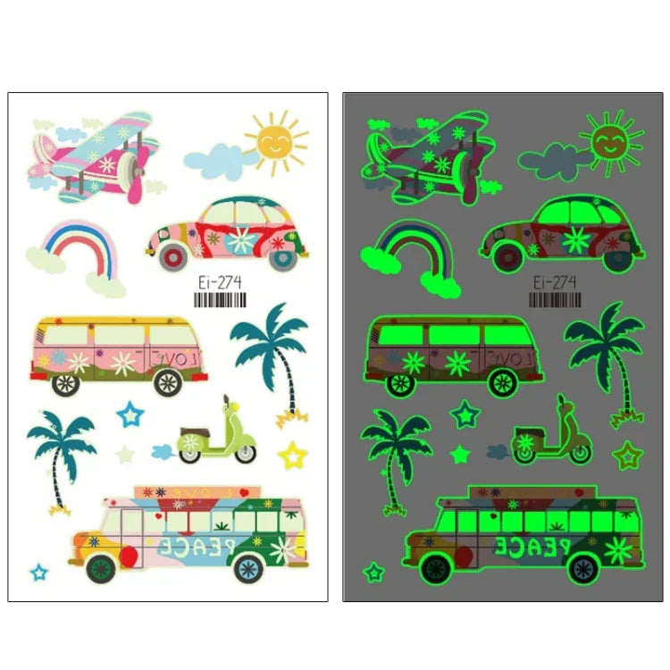 สติ๊กเกอร์รอยสักรถขนส่งการ์ตูนเรืองแสงกันน้ำสำหรับเด็ก 20 ชิ้น, Ei-261, Ei-262, Ei-263, Ei-264, Ei-265, Ei-266, Ei-267, Ei-268, Ei-269, Ei-270, Ei-271, Ei-272, Ei-273, Ei-274, Ei-275, Ei-276