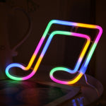 ไฟนีออนรูปโน้ตดนตรี สำหรับตกแต่งห้อง, แสงสีน้ำเงิน, แสงสีแดง, แสงสีสัน, แสงสีชมพู