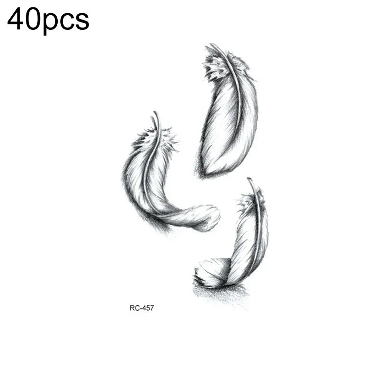 40 ชิ้น สติ๊กเกอร์รอยสักกันน้ำลายเล็กสดชื่น, RC-445, RC-446, RC-447, RC-448, RC-449, RC-451, RC-452, RC-453, RC-454, RC-455, RC-456, RC-457