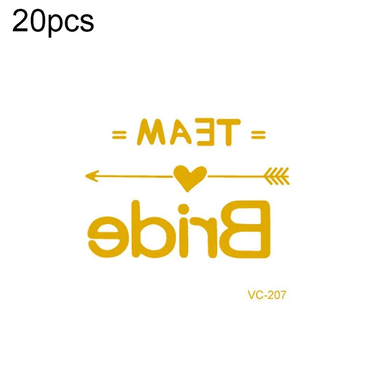 20 ชิ้น สติ๊กเกอร์รอยสักเจ้าสาวงานเลี้ยงสละโสดแบบปั๊มร้อนกันน้ำ, VC-204, VC-205, VC-206, VC-207, VC-208, VC-209, VC-210, VC-211, VC-212, VC-213, VC-214, VC-215, VC-216, VC-217, VC-218, VC-227, VC-228, VC-229, VC-230, VC-231, VC-232, VC-233