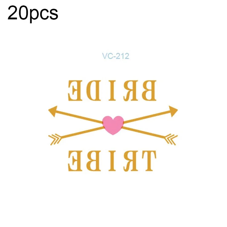 20 ชิ้น สติ๊กเกอร์รอยสักเจ้าสาวงานเลี้ยงสละโสดแบบปั๊มร้อนกันน้ำ, VC-204, VC-205, VC-206, VC-207, VC-208, VC-209, VC-210, VC-211, VC-212, VC-213, VC-214, VC-215, VC-216, VC-217, VC-218, VC-227, VC-228, VC-229, VC-230, VC-231, VC-232, VC-233