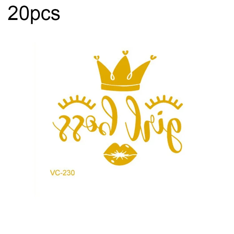 20 ชิ้น สติ๊กเกอร์รอยสักเจ้าสาวงานเลี้ยงสละโสดแบบปั๊มร้อนกันน้ำ, VC-204, VC-205, VC-206, VC-207, VC-208, VC-209, VC-210, VC-211, VC-212, VC-213, VC-214, VC-215, VC-216, VC-217, VC-218, VC-227, VC-228, VC-229, VC-230, VC-231, VC-232, VC-233