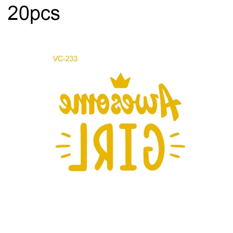 20 ชิ้น สติ๊กเกอร์รอยสักเจ้าสาวงานเลี้ยงสละโสดแบบปั๊มร้อนกันน้ำ, VC-204, VC-205, VC-206, VC-207, VC-208, VC-209, VC-210, VC-211, VC-212, VC-213, VC-214, VC-215, VC-216, VC-217, VC-218, VC-227, VC-228, VC-229, VC-230, VC-231, VC-232, VC-233