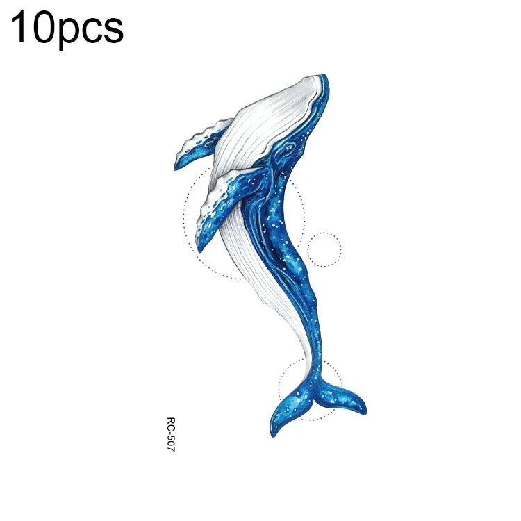 10 ชิ้น สติ๊กเกอร์รอยสักโอนสีแบบน้ำสดชื่นกันน้ำขนาดเล็ก, RC-501, RC-502, RC-503, RC-504, RC-505, RC-506, RC-507, RC-508, RC-509, RC-510, RC-511, RC-512, RC-513, RC-514, RC-515, RC-516
