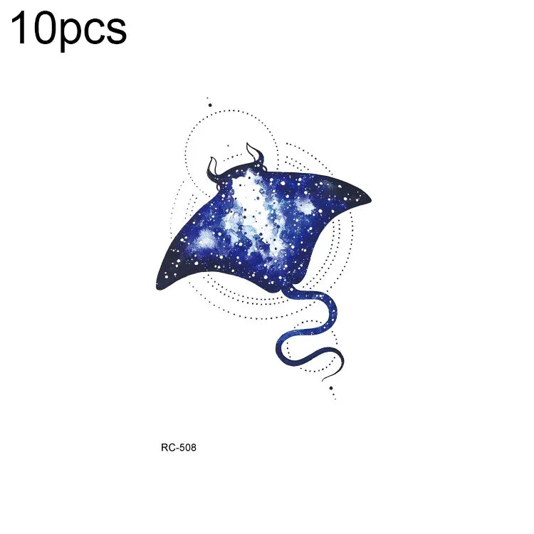 10 ชิ้น สติ๊กเกอร์รอยสักโอนสีแบบน้ำสดชื่นกันน้ำขนาดเล็ก, RC-501, RC-502, RC-503, RC-504, RC-505, RC-506, RC-507, RC-508, RC-509, RC-510, RC-511, RC-512, RC-513, RC-514, RC-515, RC-516