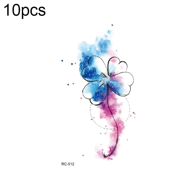 10 ชิ้น สติ๊กเกอร์รอยสักโอนสีแบบน้ำสดชื่นกันน้ำขนาดเล็ก, RC-501, RC-502, RC-503, RC-504, RC-505, RC-506, RC-507, RC-508, RC-509, RC-510, RC-511, RC-512, RC-513, RC-514, RC-515, RC-516