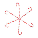 6 PCS / Pack Christmas Decorations Christmas Candy Cane Christmas Tree Ornaments, Candy Cane