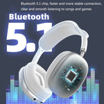 P9 หูฟังบลูทูธ 5.1 แบบซับวูฟเฟอร์ ไร้สาย รองรับ AUX / การ์ด TF, P9 (สีดำ), P9 (สีขาว), P9 (สีแดง), P9 (สีเขียว), P9 (สีน้ำเงิน)