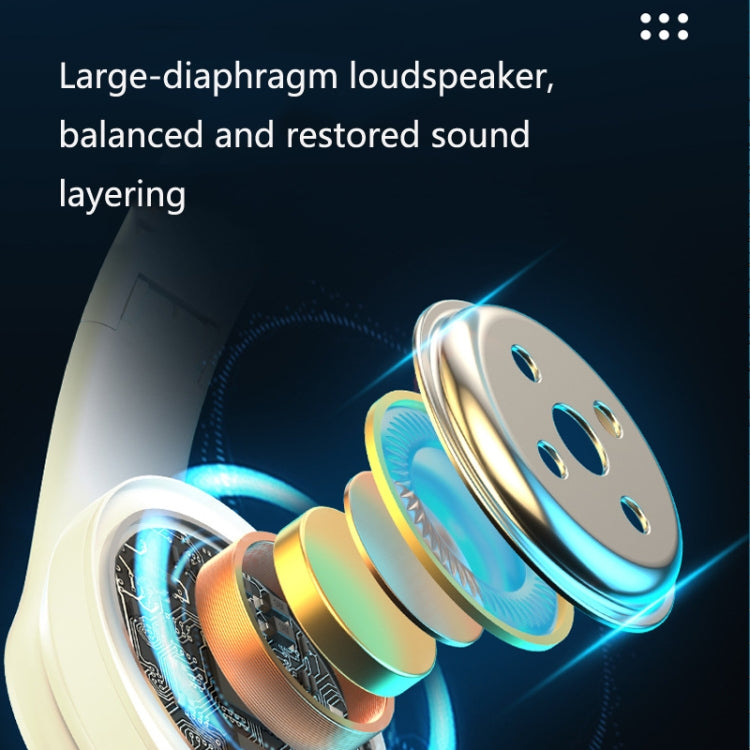 B39 Wireless Bluetooth Headset Subwoofer With Breathing Light Support TF Card, Black Red, Red Black, Pure Black, Pure White, Blue Black