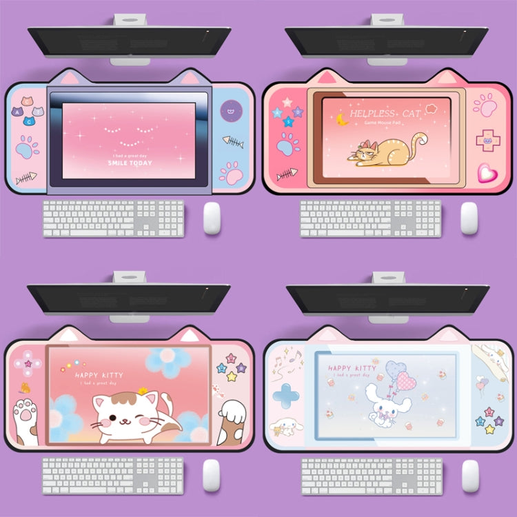 แผ่นรองโต๊ะคีย์บอร์ดคอมพิวเตอร์รูปหูแมวน่ารัก ขนาด 400 x 800 x 2 มม.