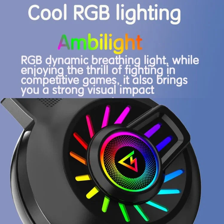 หูฟังเกมมีสาย FOREV G97 RGB สว่างได้ พร้อมไมโครโฟน ระบบเสียง 7.1 ช่อง (สีดำ)