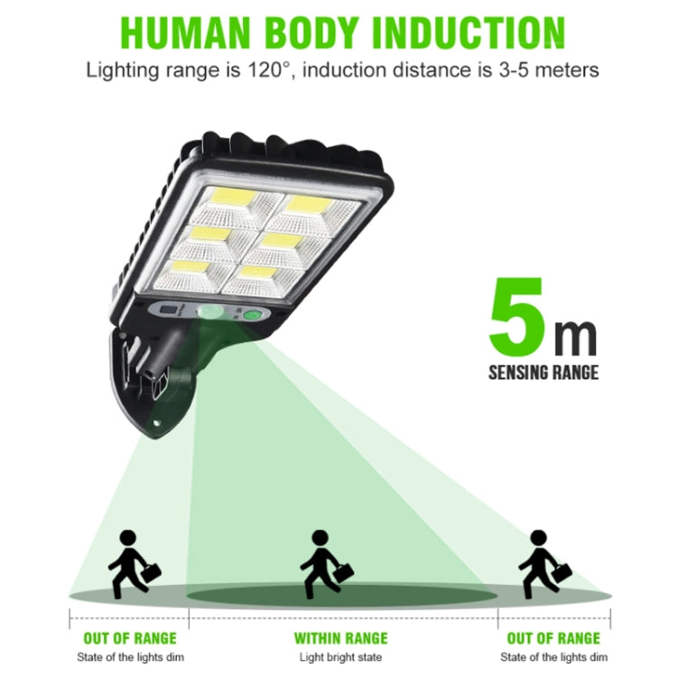 ไฟถนนพลังงานแสงอาทิตย์ LED ตรวจจับร่างกายมนุษย์ ไฟสวน, สเปค: 616A-18 LED, 616B-72 COB, 616C-30 COB, 616A-18 LED พร้อมรีโมท, 616B-72 COB พร้อมรีโมท, 616C-30 COB พร้อมรีโมท