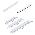โคมไฟตรวจจับร่างกายมนุษย์ LED แถวยาว ชาร์จได้ สำหรับตู้, ขนาด:, 10 ซม., 15 ซม., 21 ซม.