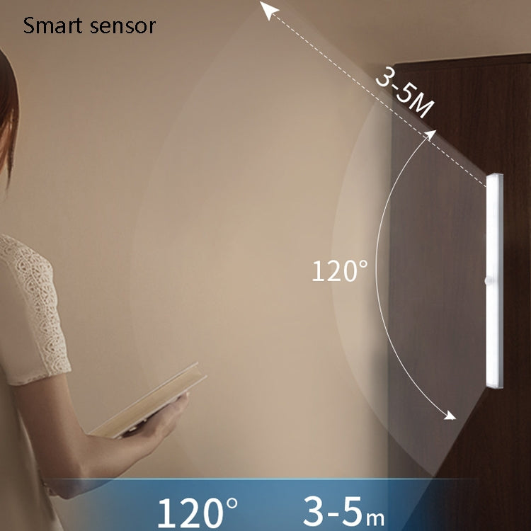โคมไฟตรวจจับร่างกายมนุษย์ LED แถวยาว ชาร์จได้ สำหรับตู้, ขนาด:, 10 ซม., 15 ซม., 21 ซม.