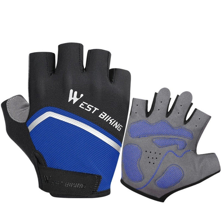 ถุงมือครึ่งนิ้ว WEST BIKING YP0211222 สำหรับขี่จักรยาน ดูดซับแรงกระแทก, M, L, XL