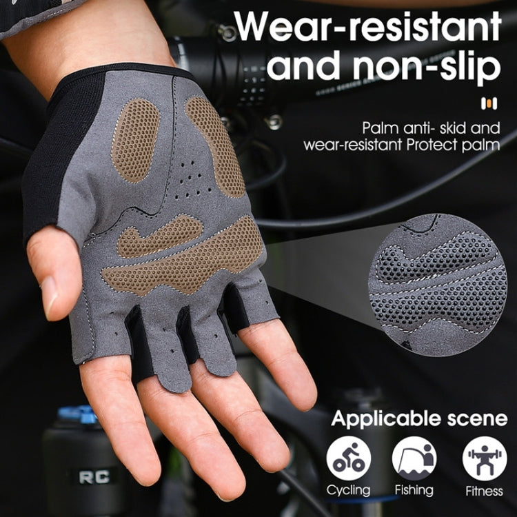 ถุงมือครึ่งนิ้ว WEST BIKING YP0211222 สำหรับขี่จักรยาน ดูดซับแรงกระแทก, M, L, XL