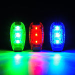 ไฟท้ายจักรยานสำหรับปั่นกลางคืน แสงอบอุ่น สี: LED แดง 3 ดวง, LED แดง 3 ดวง, LED น้ำเงิน 3 ดวง, LED เขียว 3 ดวง, LED แดง 5 ดวง, LED น้ำเงิน 5 ดวง, LED เขียว 5 ดวง