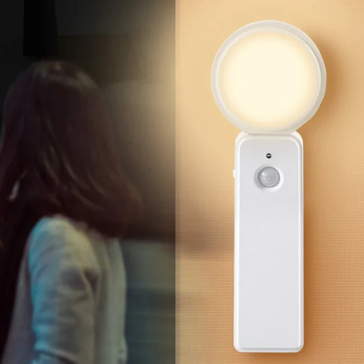 ไฟกลางคืนชาร์จ USB LED 1.2W อัจฉริยะ ตรวจจับร่างกายมนุษย์, แสงอุ่นเซนเซอร์, แสงขาวเซนเซอร์