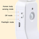 ไฟกลางคืนชาร์จ USB LED 1.2W อัจฉริยะ ตรวจจับร่างกายมนุษย์, แสงอุ่นเซนเซอร์, แสงขาวเซนเซอร์