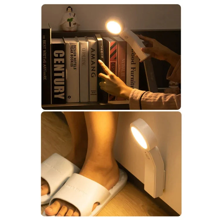 ไฟกลางคืนชาร์จ USB LED 1.2W อัจฉริยะ ตรวจจับร่างกายมนุษย์, แสงอุ่นเซนเซอร์, แสงขาวเซนเซอร์