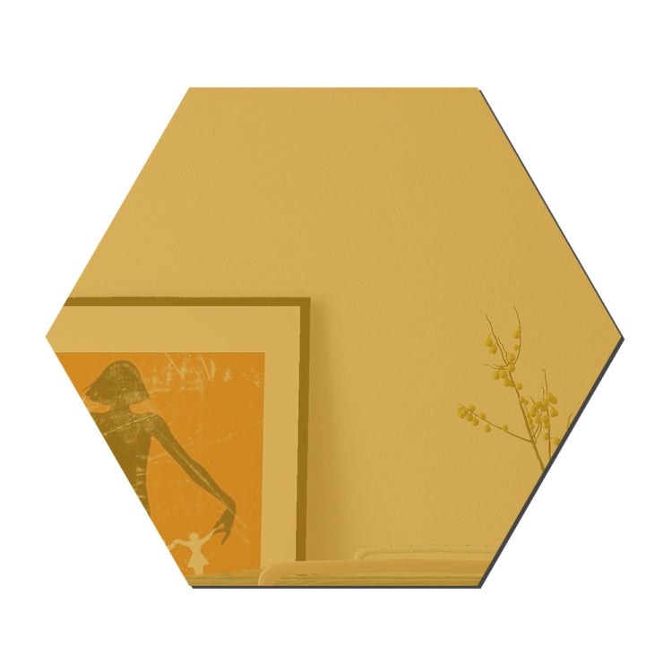 Ym300 16 PCS / Set Home Personal Wall Stickers DIY Acrylic Wall Decorative Mirror, Hexagon Black, Hexagon Silver, Hexagon Gold, Quartet Black, Quartet Silver, Quartet Gold, Triangle Black, Triangle Silver, Triangle Gold