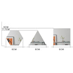 Ym300 16 PCS / Set Home Personal Wall Stickers DIY Acrylic Wall Decorative Mirror, Hexagon Black, Hexagon Silver, Hexagon Gold, Quartet Black, Quartet Silver, Quartet Gold, Triangle Black, Triangle Silver, Triangle Gold