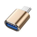 10 ชิ้น USB 3.0 ตัวเมียเป็น USB-C / Type-C ตัวผู้ อะแดปเตอร์ OTG, 10 ชิ้น ไม่มีไฟแสดงสถานะ