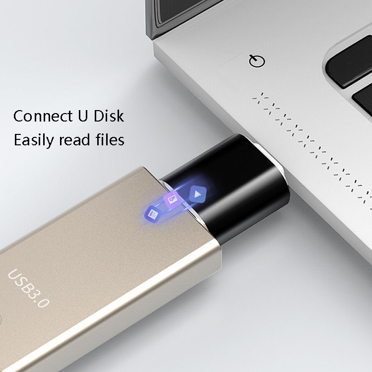 10 ชิ้น USB 3.0 ตัวเมียเป็น USB-C / Type-C ตัวผู้ อะแดปเตอร์ OTG, 10 ชิ้น ไม่มีไฟแสดงสถานะ