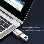 3 ชิ้น USB 3.0 ตัวเมียเป็น USB-C / Type-C ตัวผู้ อะแดปเตอร์ OTG พร้อมไฟแสดงสถานะ, 3 ชิ้น พร้อมไฟแสดงสถานะ