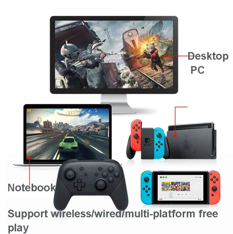 จอยเกมไร้สาย L-0326 สำหรับ Switch Pro, สไตล์:, สีดำ, เขียวชมพู, ดำ - ฟังก์ชันครบ + NFC + ปลุกเครื่อง (1:1), เขียวชมพู - ฟังก์ชันครบ + NFC + ปลุกเครื่อง (1:1), สีดำ - รุ่น HD ฟังก์ชันครบ, สีเขียว - รุ่น HD ฟังก์ชันครบ