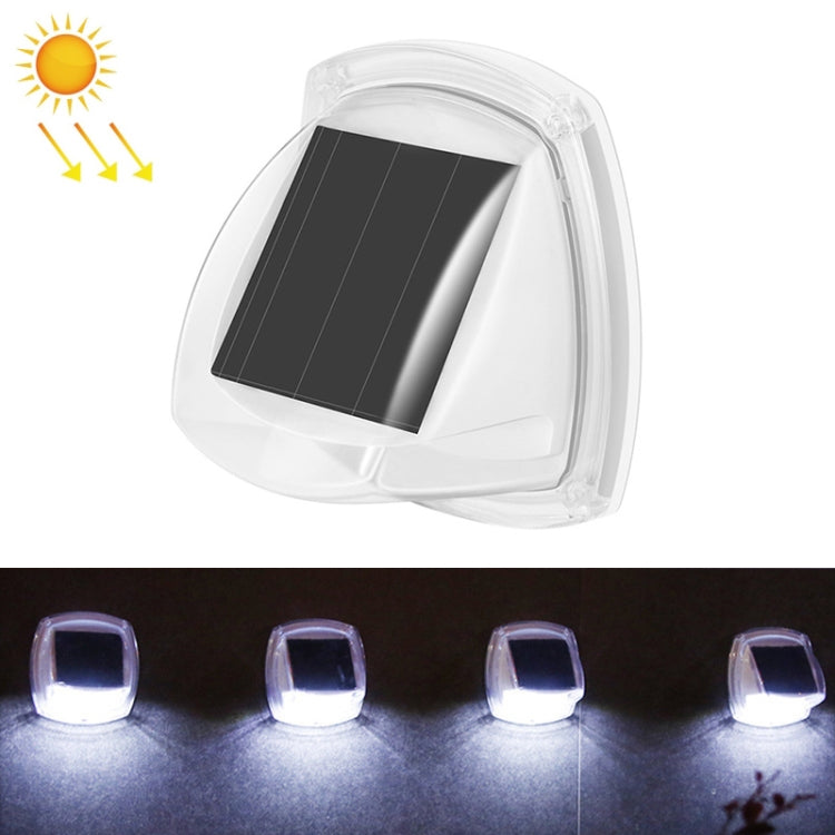 โคมไฟติดผนังกันน้ำสำหรับลานกลางแจ้งพลังงานแสงอาทิตย์ 8 LED ไฟสีขาว ไฟอุ่น