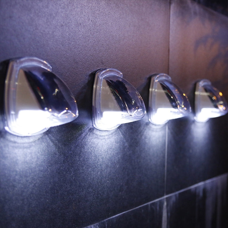 โคมไฟติดผนังกันน้ำสำหรับลานกลางแจ้งพลังงานแสงอาทิตย์ 8 LED ไฟสีขาว ไฟอุ่น