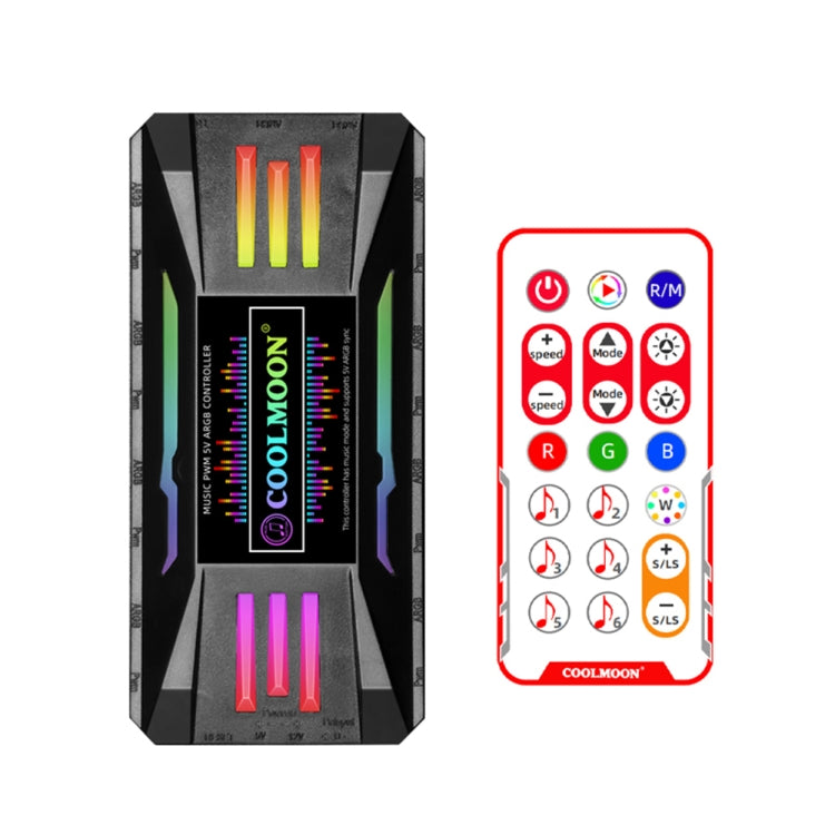 พัดลมระบายความร้อน PWM 5V ARGB COOLMOON CM-MPAC พร้อมรีโมทสำหรับเคสพีซี สไตล์: 4-in-1 (สีขาว), 4-in-1 (สีดำ), คอนโทรลเลอร์ 3-in-1 (สีขาว), คอนโทรลเลอร์ 3-in-1 (สีดำ)