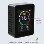 เครื่องวัดอุณหภูมิ ความชื้น และ CO2 ตรวจจับคุณภาพอากาศคาร์บอนไดออกไซด์ 3 in 1 แบบเซมิคอนดักเตอร์
