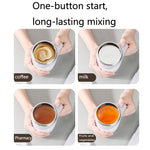 ถ้วยผสมกาแฟแม่เหล็กอัตโนมัติสแตนเลส A223 สีขาว น้ำตาล