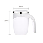 ถ้วยผสมกาแฟแม่เหล็กอัตโนมัติสแตนเลส A223 สีขาว น้ำตาล