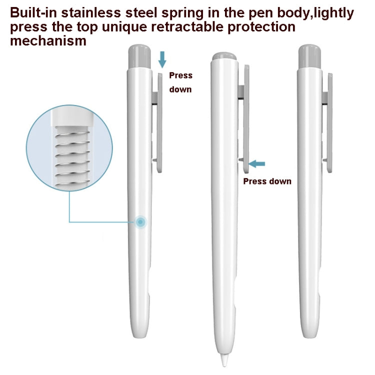 กล่องใส่ปากกาสไตลัสแบบกดสองครั้งอัตโนมัติ สำหรับ Apple Pencil 2, สีเทา, สีขาวมุก, สีชมพู, สีเขียวทหาร, สีเทาอวกาศลึก, สีน้ำเงิน, สีเขียวหญ้า, สีม่วง