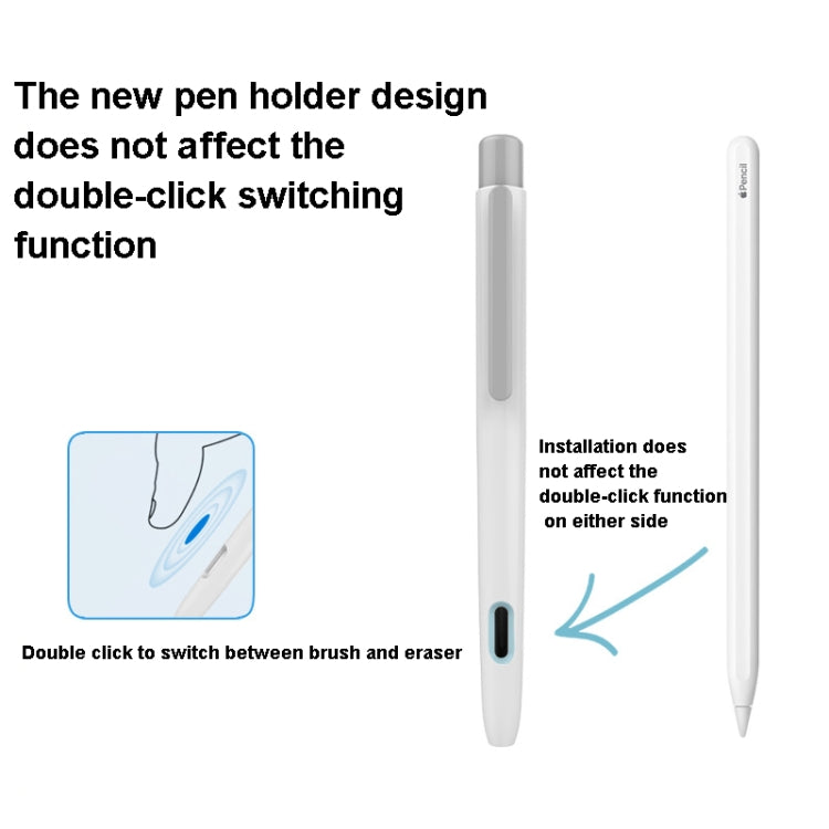 กล่องใส่ปากกาสไตลัสแบบกดสองครั้งอัตโนมัติ สำหรับ Apple Pencil 2, สีเทา, สีขาวมุก, สีชมพู, สีเขียวทหาร, สีเทาอวกาศลึก, สีน้ำเงิน, สีเขียวหญ้า, สีม่วง