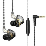 QKZ AK6 PRO หูฟังแบบมีสายใส่ในหู HiFi ซับวูฟเฟอร์ พร้อมไมโครโฟน, สีสันสดใส, สีดำ, สีขาว, สีเขียว