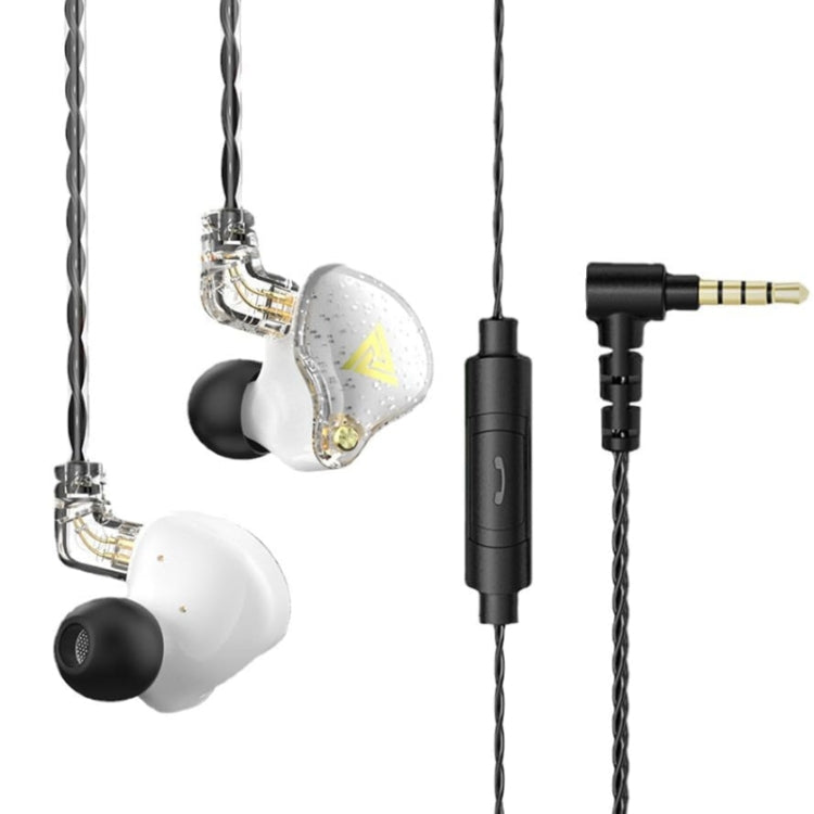 QKZ AK6 PRO หูฟังแบบมีสายใส่ในหู HiFi ซับวูฟเฟอร์ พร้อมไมโครโฟน, สีสันสดใส, สีดำ, สีขาว, สีเขียว