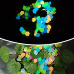 หินเรซิ่นเรืองแสงรูปสี่เหลี่ยมข้าวหลามตัดสำหรับสวนตู้ปลา สีผสม สีฟ้า สีฟ้าอมเขียว เขียว ขาว ม่วง เหลือง แดง