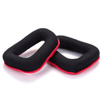 หูฟังครอบฟองน้ำ 2 ชิ้นสำหรับ Logitech G35 / G930 / G430 / F450, สีดำ, สีน้ำเงิน, สีดำ+แดง